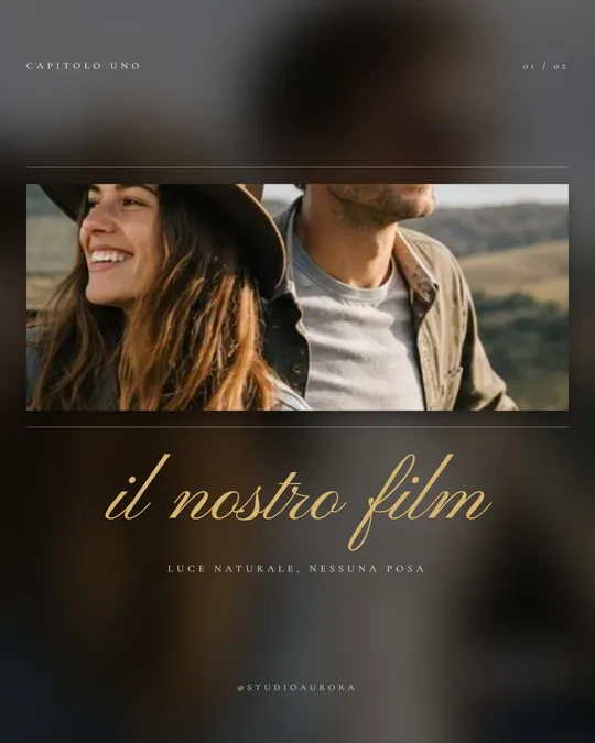 Stile Cinema: foto larga in formato cinematografico su sfondo sfocato